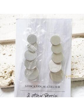 & Other Stories Disc Drop Earrings